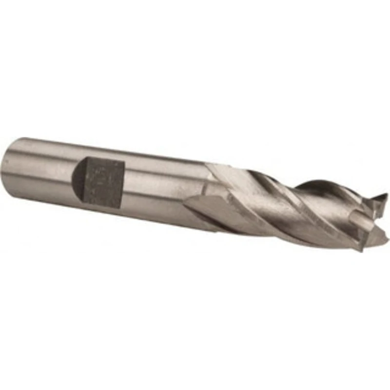 Value Collection 9mm, 3/4 LOC, 3/8 Shank Diam, 2-1/2 OAL, 4 Flute, High Speed Steel Square End Mill Single End, Uncoa...